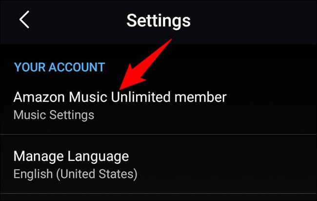 mobile amazon music setting