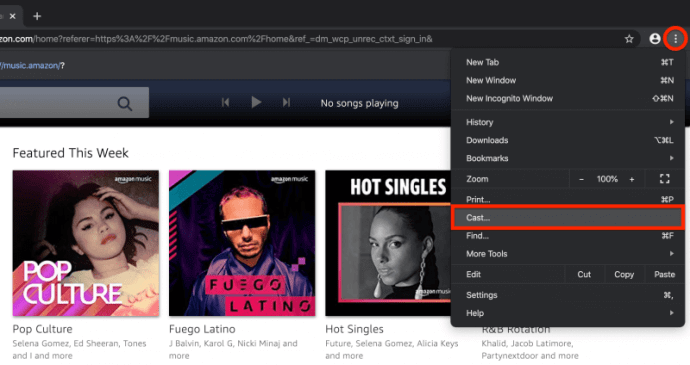 play amazon music on google home via browser