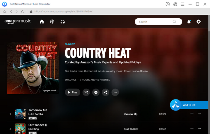 choose songs to download